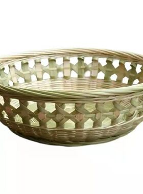 竹篮竹编编织竹制品馒头竹青水果篮家用竹筐沥水鸡蛋簸箕镂空收纳