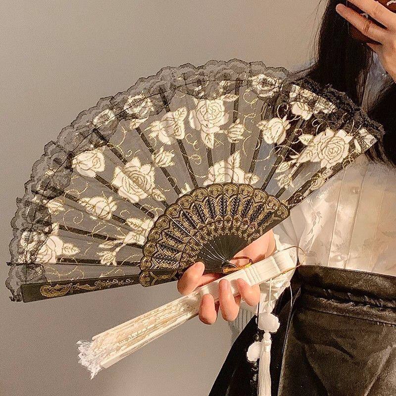 新复古蕾丝中国风扇子舞蹈