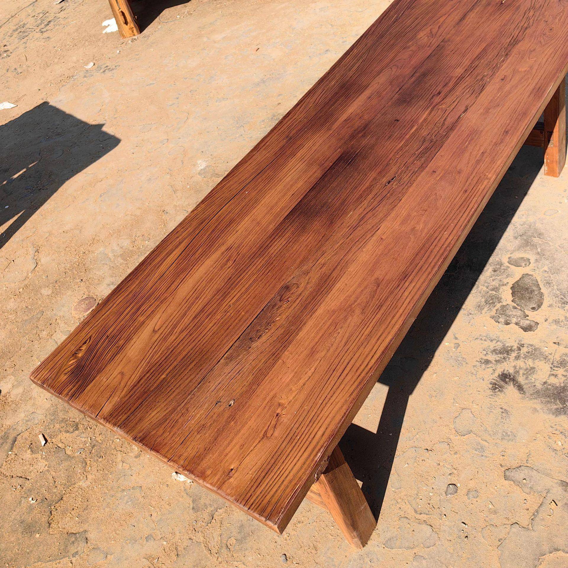 老榆木门板原木旧木板实木桌子复古地板老门板风华老榆木茶桌茶台