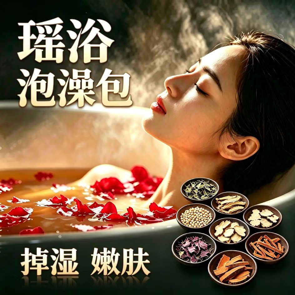 泡澡药浴掉湿排毒药包亮白嫩肤掉汗宫寒湿寒瑶浴改善睡眠掉湿男女