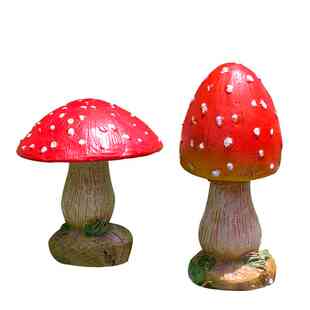 里洛家居 花园装饰庭院摆件仿真蘑菇 田园户外造景树脂雕塑摆设