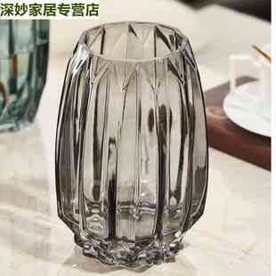 高级感玻璃花瓶2021新款水培百合花专用插花器轻奢高端大气设计感