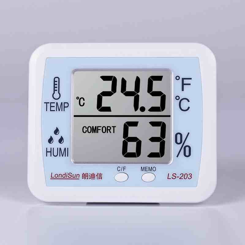 朗迪信电子温湿度计LS-203大屏幕温度计数字温度表家用室内高精度