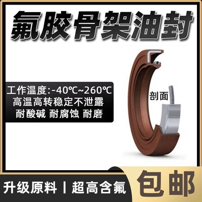 氟胶骨架油封唇型*耐高温230/24015/20*旋转轴密封圈260/270