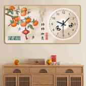 钟表挂钟客厅2025新款 装 饰画万年历电子钟家用挂画时钟挂墙表智能