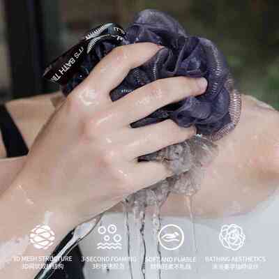 KRRAMEL双感沐浴球大号浴球2025新款沐浴球男浴花球高档不散搓澡