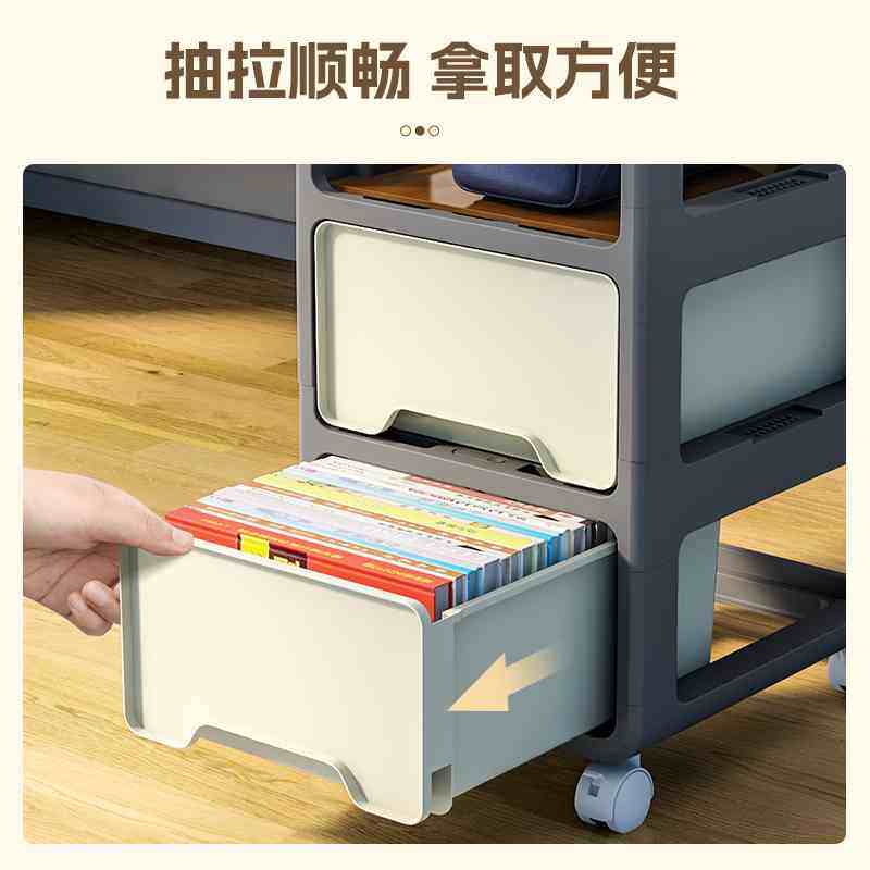 书包置物架可移动小推车多层书本收纳架家用宿舍书桌下学生滑轮柜,收纳整理,整理架/置物架/收纳架,淘宝优惠券,粉丝福利购,淘宝优惠卷