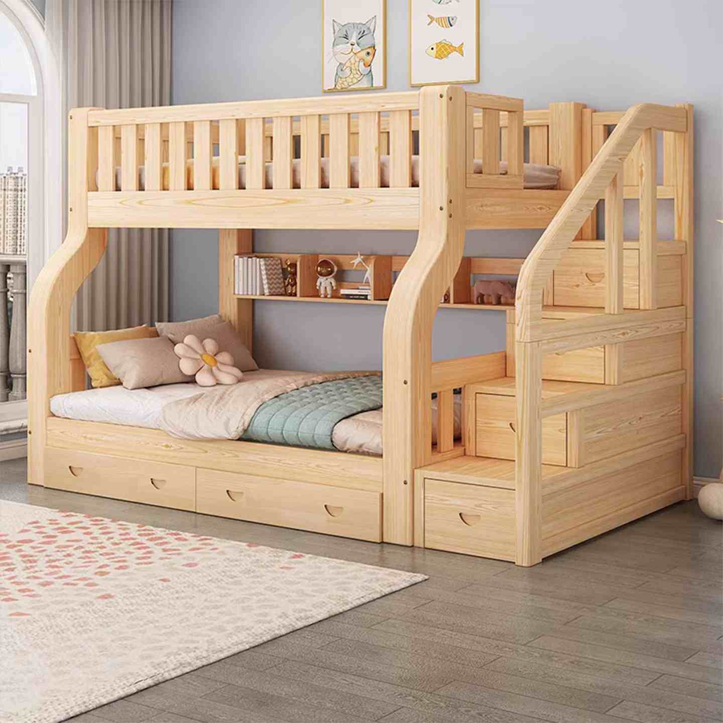 全实木上下铺子母床上下床双层床多功能高低床儿童床大人两层木床,住宅家具,高低/子母床,淘宝优惠券,粉丝福利购,淘宝优惠卷