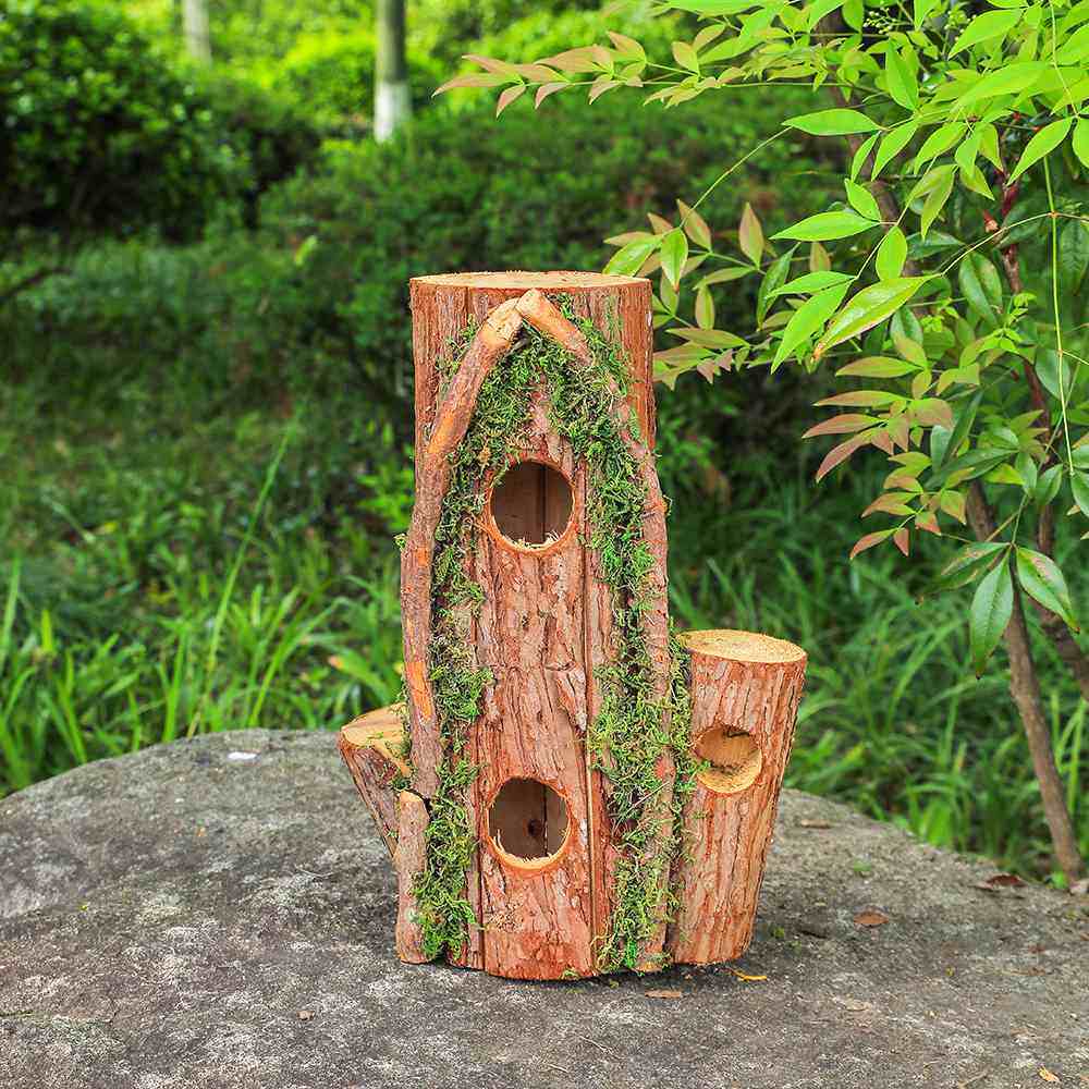 创意木桩鸟窝鸟巢庭院阳台植物角造景布置空心青苔打洞木墩摆件,家居饰品,户外/庭院摆件,淘宝优惠券,粉丝福利购,淘宝优惠卷