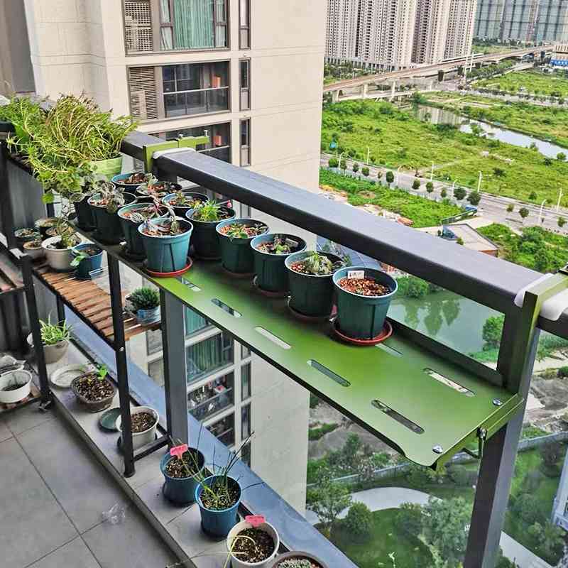 铁艺悬挂花架阳台置物架挂式花盆架窗台护栏栏杆植物摆放架多肉架