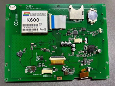 DMT80600C080迪文K600+串口屏触摸屏维修维修黑白花屏触摸不灵