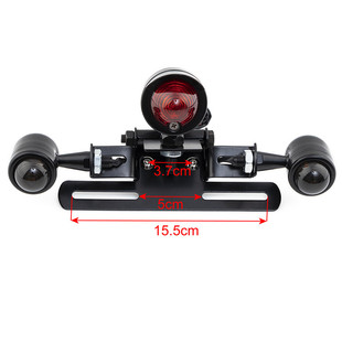 覆古机车配件改装金属支架后尾灯煞车灯行车灯带LED方向灯总成