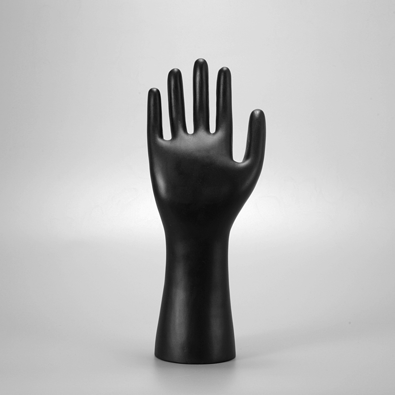 男手模特道具塑料工业手套耐磨胶片手套展示手模型加大男右手模特
