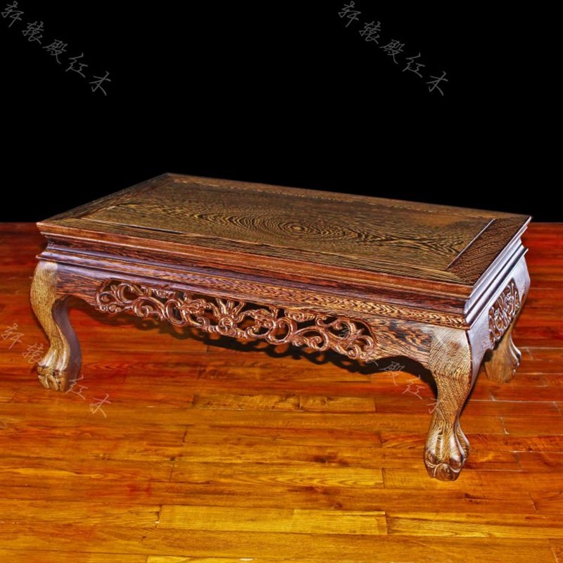 实木大型盆景底座鸡翅木小茶几炕几炕桌飘窗桌 客厅室内矮桌子