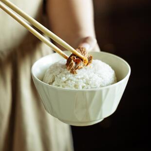 饭碗 高级复古饭碗哑光米饭碗家用一人食餐具汤碗简约小碗陶瓷日式