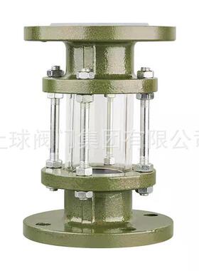 HGS07F46铸钢碳钢衬四氟玻璃视盅视镜化工管道衬氟直通视镜视盅