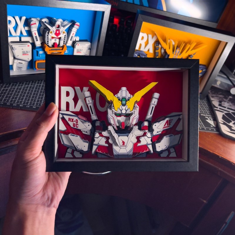 高达元祖RX-78 纸艺立体画 手工 客厅卧室装饰画 艺术画 生日礼物图片