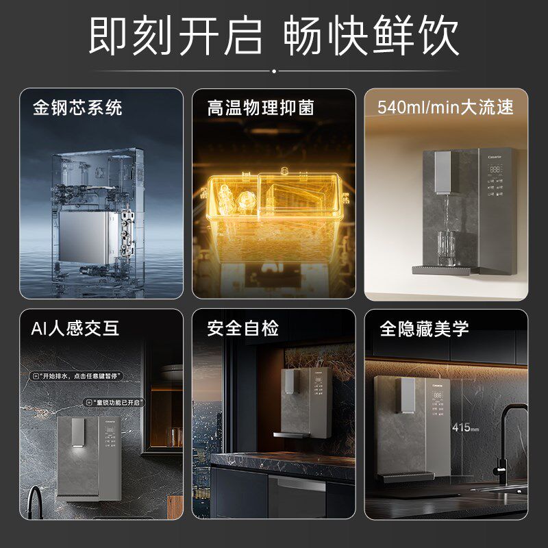 卡萨帝管线机加热一体新品厨房壁挂净水器家用饮水机大水量GH1U1