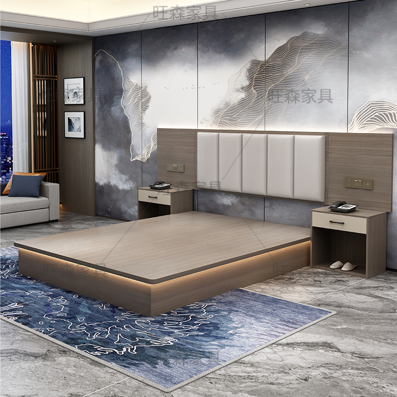 酒店家俱标间全套五星级民宿旅馆客房大床公寓宾馆床定制专用双床