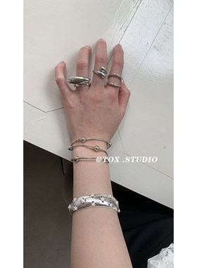 TOX ACC 简约金属气质光面百搭冷淡风戒指叠戴个性指环