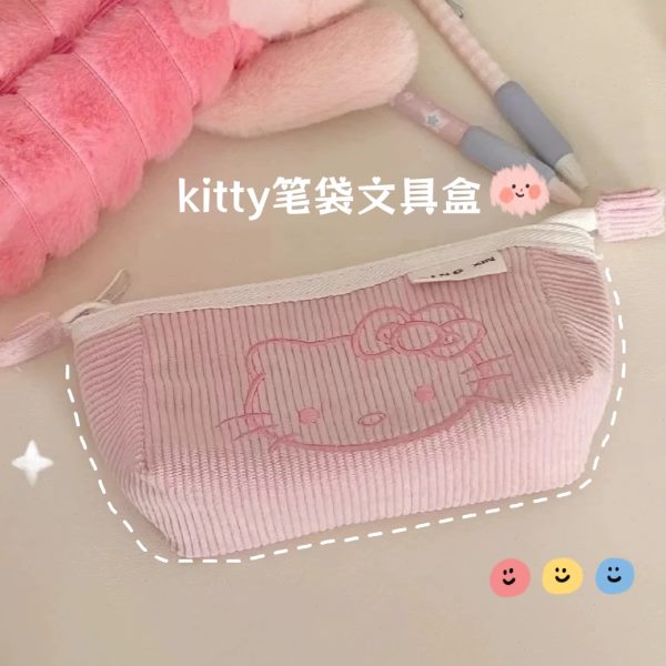 生ins风差kitty高化妆包收纳包小学生颜值孩款文具盒笔袋女hello