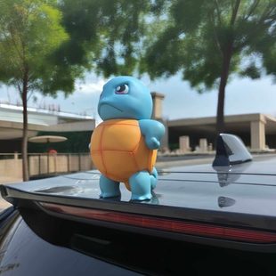 车尾装饰杰尼龟车顶摆件汽车外部挂件公仔站姿傲慢杰尼龟网红搞怪