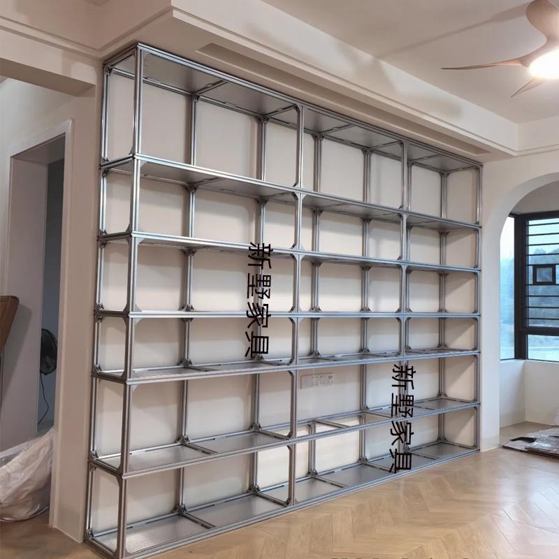 铝合金货架置物架多层架展示柜y家用杂物收纳架子储藏室铝型材书
