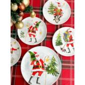 可爱圣诞老人盘 甜品盘菜盘 圣诞老人盘 出口单 量少售完无补