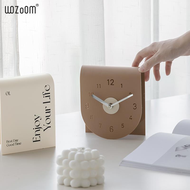 WOZOOM屋准简约家居客厅台式座钟装饰品玄关酒柜高端大气桌面摆件