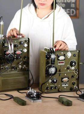 复古老式电报机电台发报机模型怀旧老物件民国抗战道具装饰品摆件