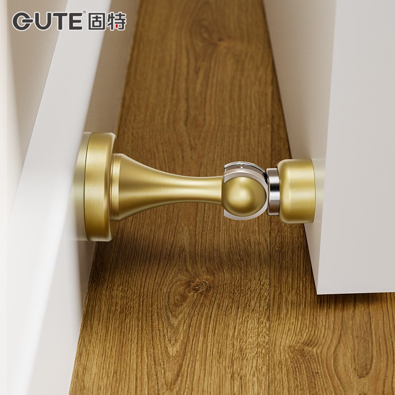 固特黄铜门吸卫生间卧室防撞门阻器强磁吸力地吸隐形挡门顶墙吸