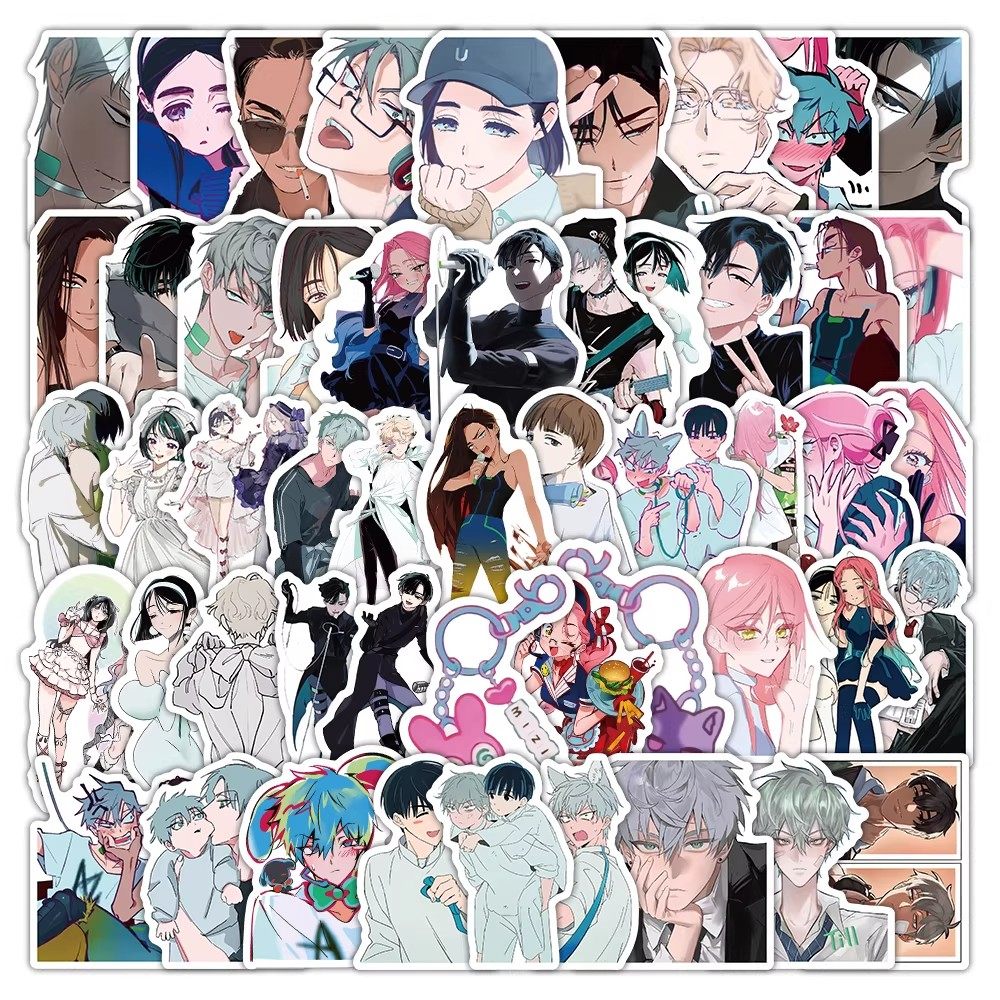 100张异形舞台贴纸Sua Mizi Luka Ivan Till韩国动漫人物防水贴画