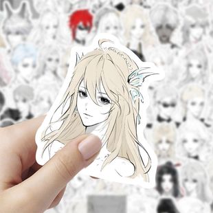 120张逆水寒人物速写贴纸高颜值个性周边diy手账装饰桌面防水贴画