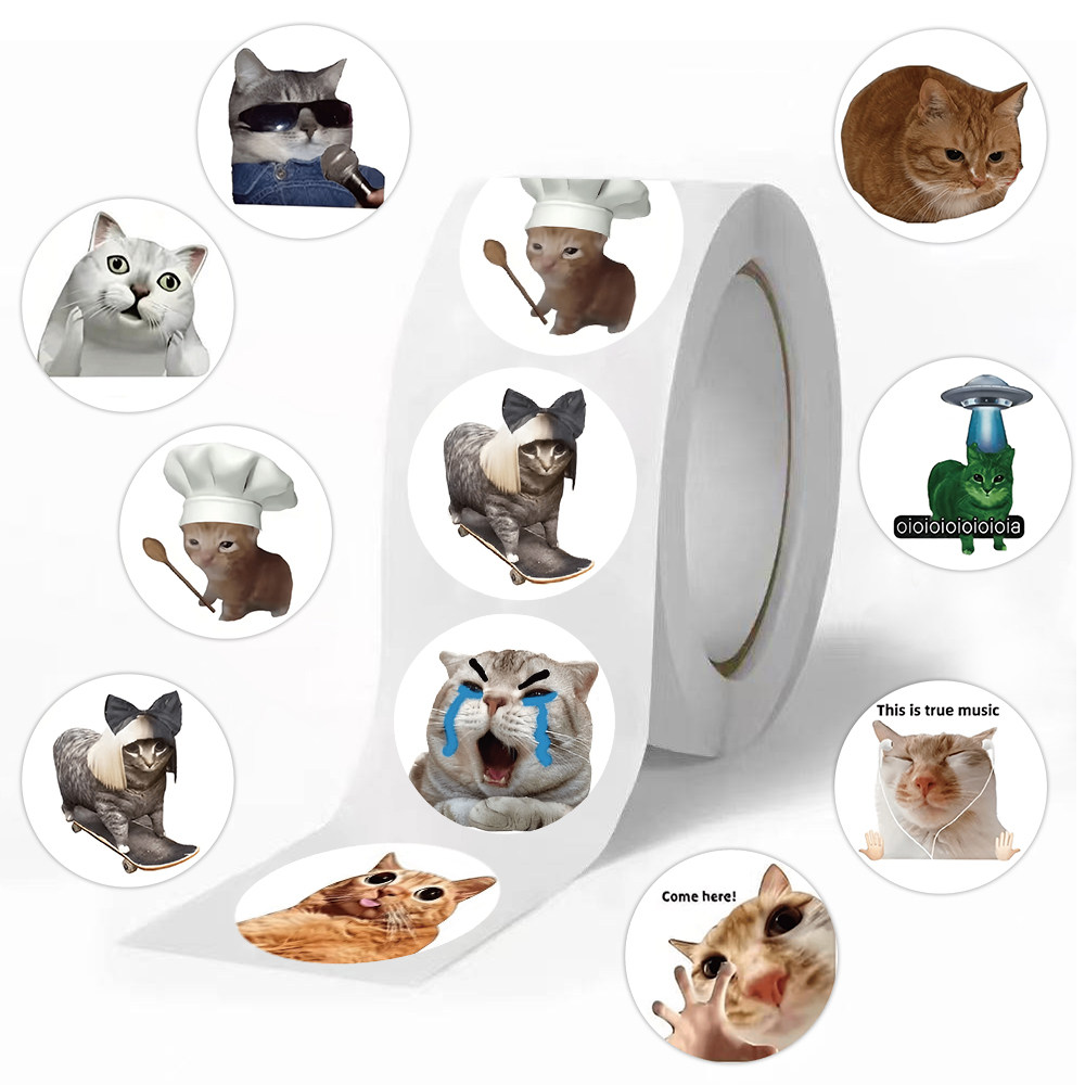 5000贴meme韩式猫咪表情包贴纸