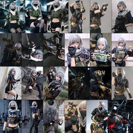 126张三角洲行动真人cos贴纸游戏创意贴画手机壳电脑笔记本装饰画