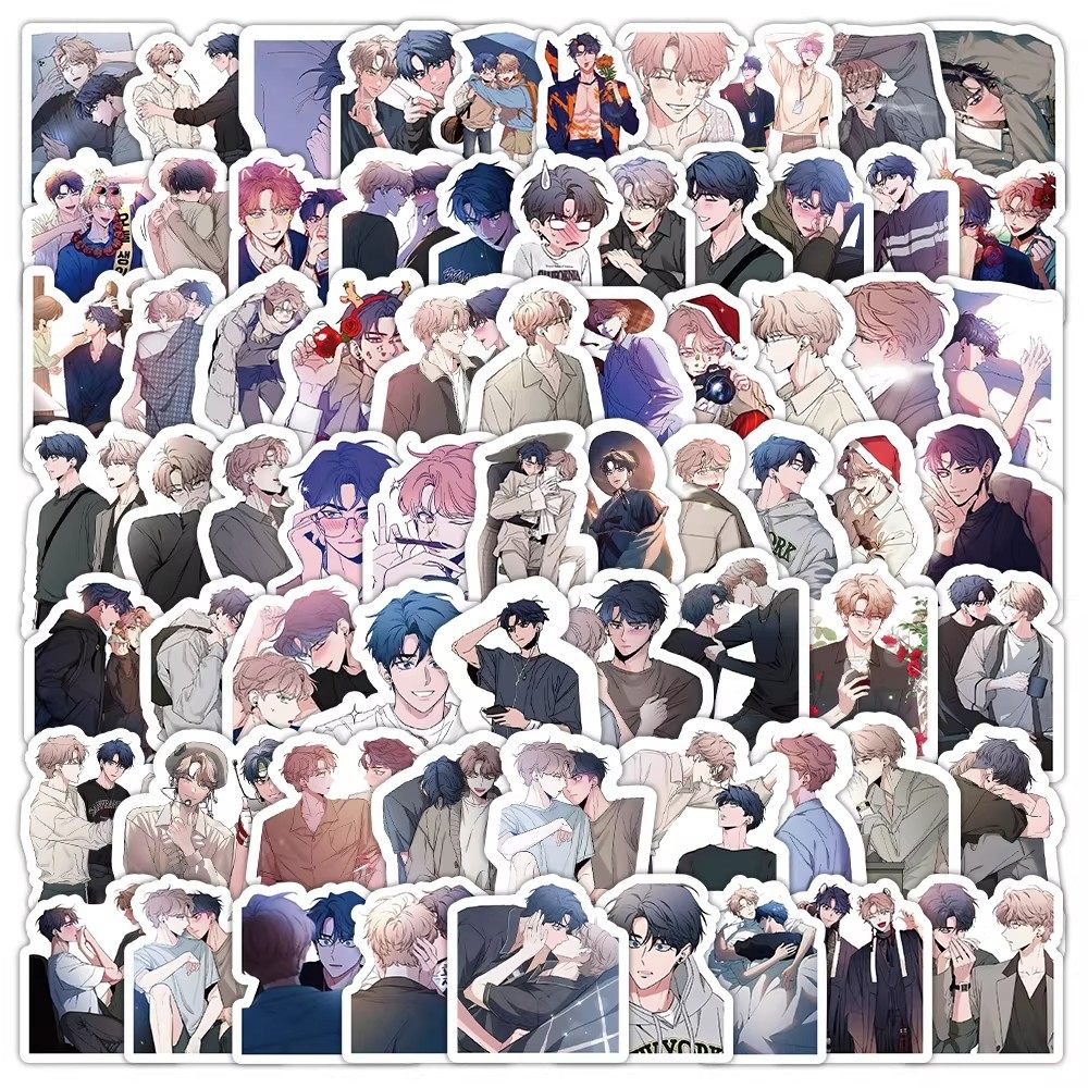 200张素描贴纸逸景周彬韩国漫画二次元人物周边创意装饰防水贴画