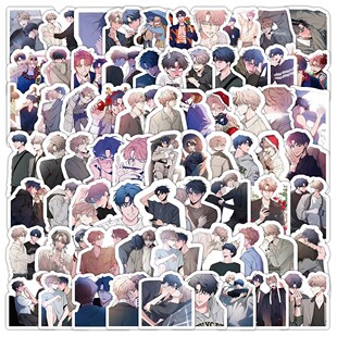 200张素描贴纸逸景周彬韩国漫画二次元人物周边创意装饰防水贴画