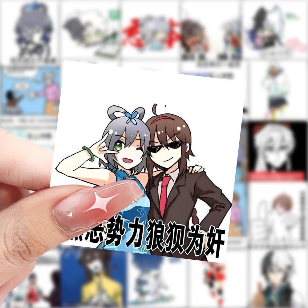 118张vsinger贴纸洛天依言和乐正绫乐正龙牙拟人表情包装饰防水贴