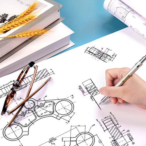 a3绘图纸a2工程制图纸a1加厚A4纸马克笔专用纸学生手抄报素描手绘画建筑设计画纸大白纸漫画机械画图纸a0