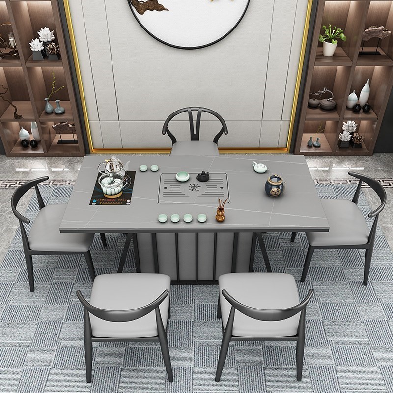 轻奢简约茶桌椅组合岩板功夫茶桌
