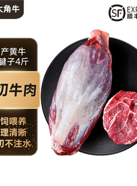 鲁西大角牛原切牛腱子肉金钱腱新鲜谷饲农家散养黄牛低脂新鲜现杀