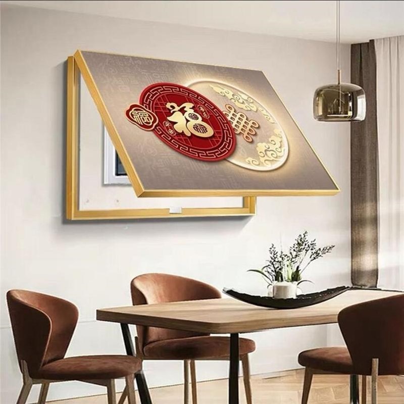 新中式电表箱装饰画电闸盒多媒体客厅餐厅卧室遮挡遮丑免打孔挂画