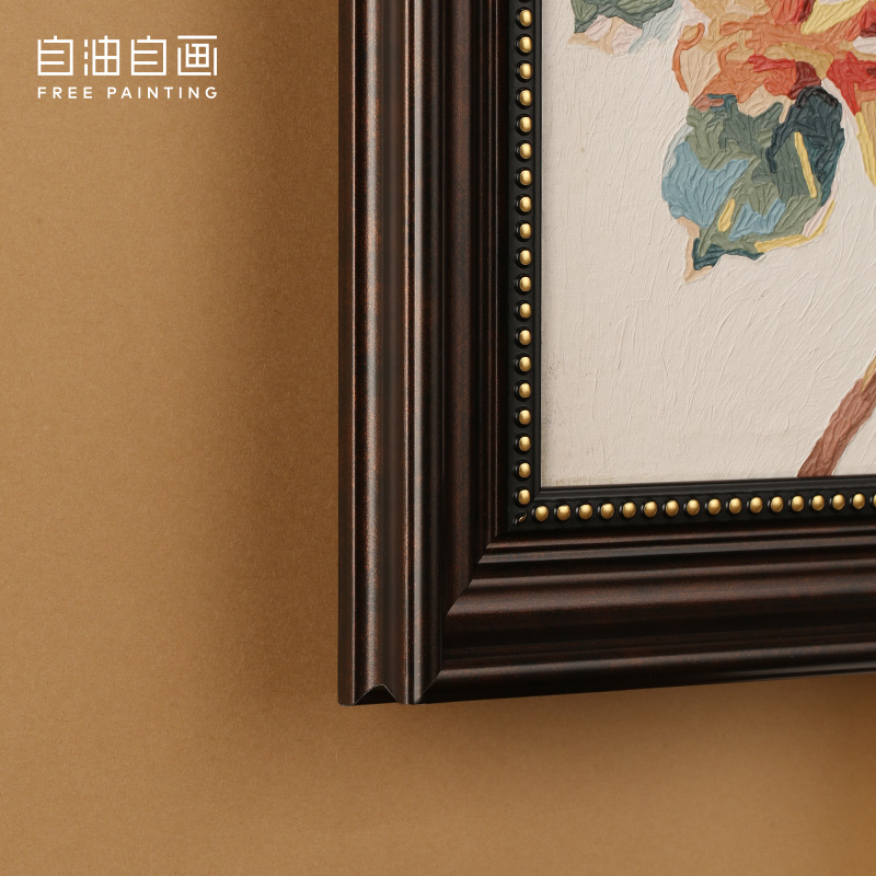 自油自画欧式复古画框油画框数字油画装裱框装饰线条框相框挂墙框
