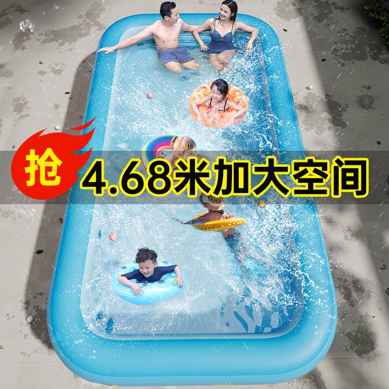 充气游泳池儿童家用水池大型成人户外家庭折叠农村院子遮阳玩具池