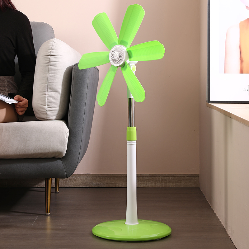 无网罩落地扇软叶微风静音家用办公室宿舍迷你立式电风扇遥控定时