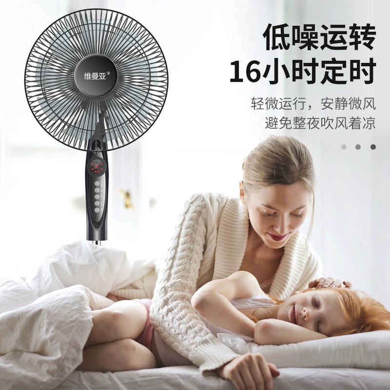 电风扇落地扇定时家用静音强力立式摇头机械节能台式遥控大风电扇