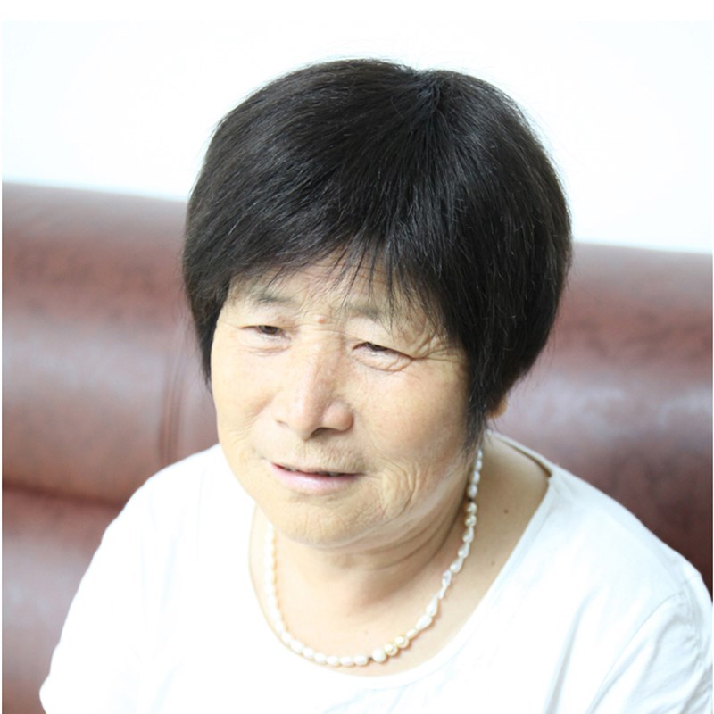 老年人假发女短发全真人发透气自然奶奶全头黑色真发化疗光头发型