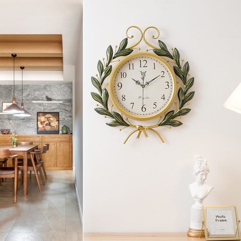 艺术品美式复古创意时尚钟表时钟挂钟现代简约家用客厅个性石英钟