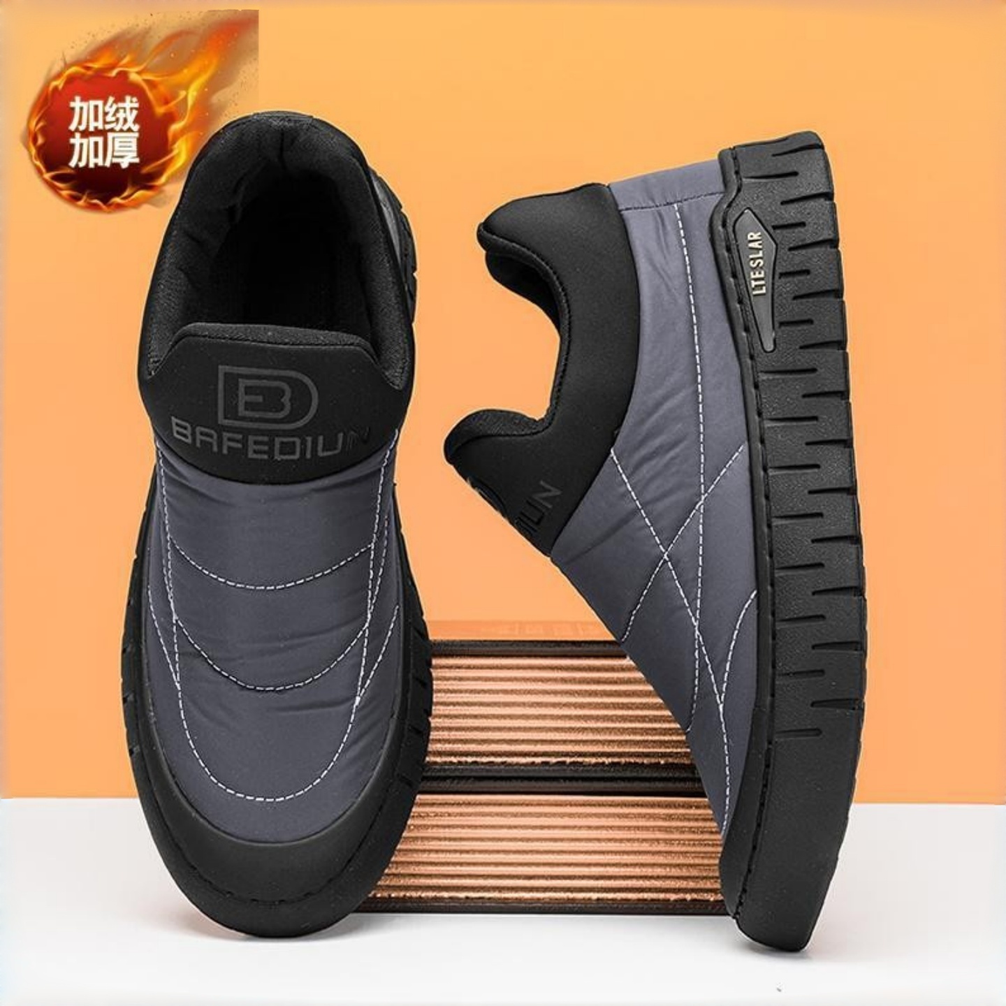 棉鞋男款冬季东北加绒加厚