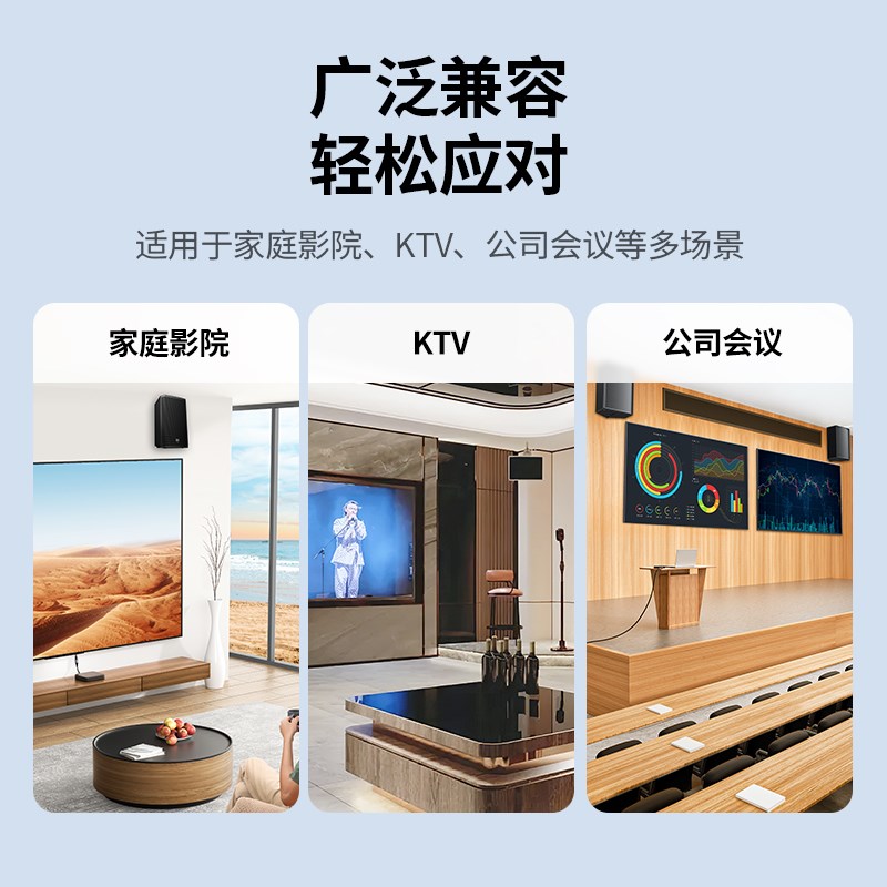 绿联喇叭线音箱响纯铜接头端子工程装修家庭影院连接功放纯铜